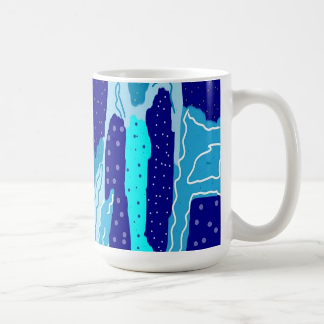 Isig Blue Ocean Abstrakt Kaffemugg (Höger)