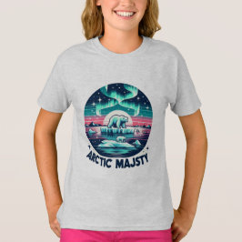 Isig Blue Retro Polar Bear Arktis Majesty T Shirt
