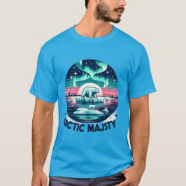 Isig Blue Retro Polar Bear Arktis Majesty T Shirt