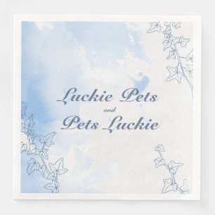 Isig Blue snö flake bröllop Pappersservett