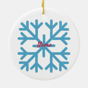 Isig Blue Snowflake Thunder_Cove Julgransprydnad Keramik