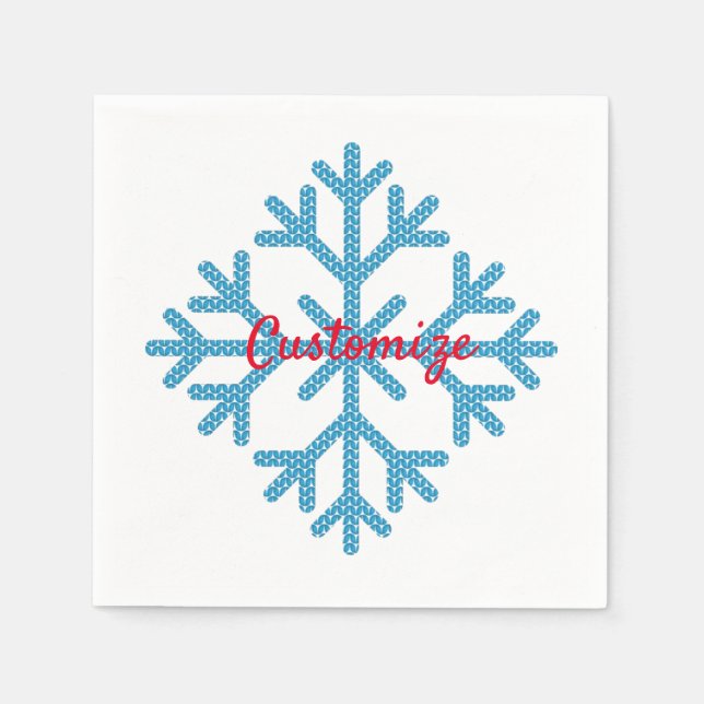 Isig Blue Snowflake Thunder_Cove Pappersservett (Framsidan)