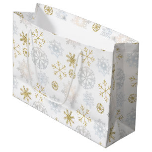 Isig Blue Snowflake Winter Gift Bag