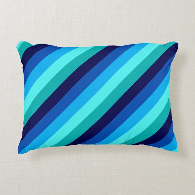 Isig Blue Teal Rand accent Pillow Prydnadskudde (Framsidan)