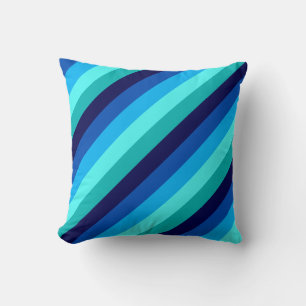 Isig Blue Teal Rand Dekorativ kudde