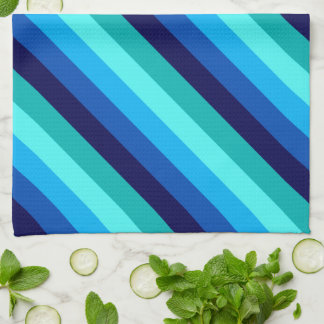 Isig Blue Teal Rand Kitchen Towel Kökshandduk