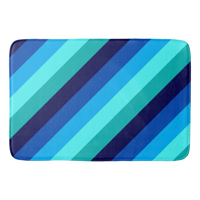 Isig Blue Teal Rand Large Bath Mat Badrumsmatta (Framsidan)