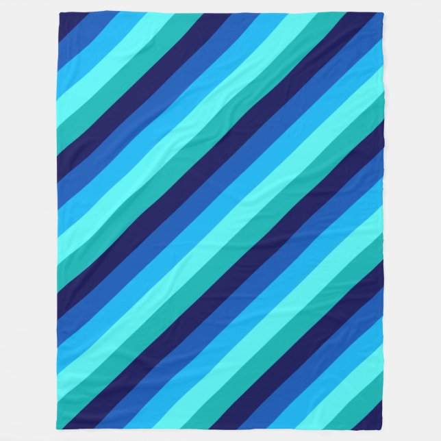 Isig Blue Teal Rand Large Fleece Blanket (Framsidan)