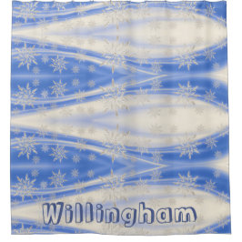 Isig Blue White Snowflake Winter Family Namn