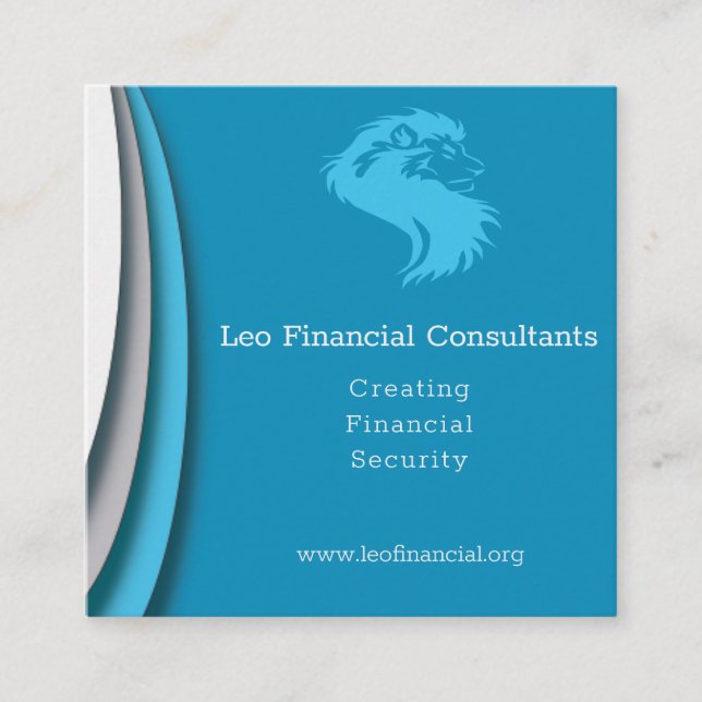 Isig Blues Modern Fyrkantigt Visitkort (Framsida)