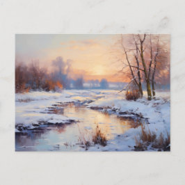 Isig Havel River vid Sunset Vykort