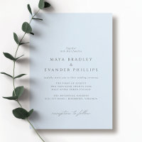 Isig Mjuk blå | Minimalistisk Elegant i Bröllop