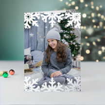 Isig Snöflingor Anpassningsbar Foto