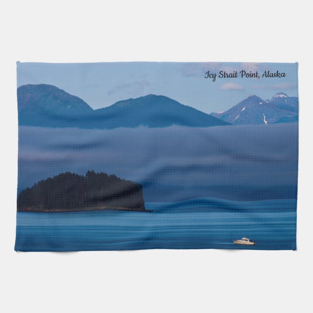 Isig Strait Point, Hoonah, Alaska Kitchen tetowel Kökshandduk (Horisontell)