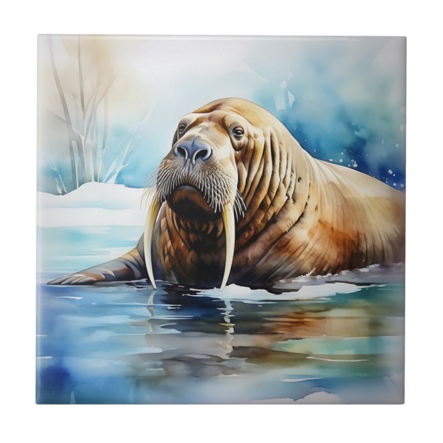 Isig Vatten Walrus Serene Kakelplatta (Framsidan)