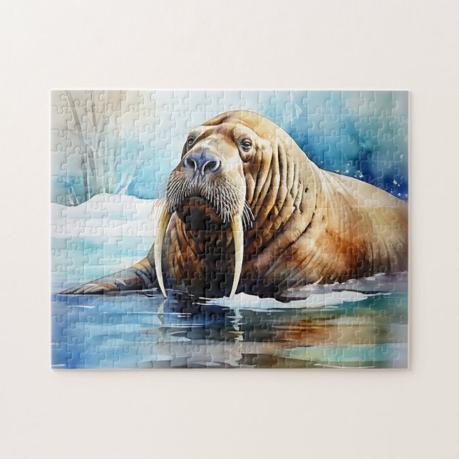 Isig Vatten Walrus Serene Pussel (Horisontell)