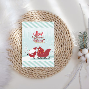Isig Wonderland Santa och Sleigh Helgkort