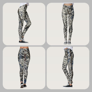 Isiga Grenar Vinter Träd Natur Fotografi Leggings