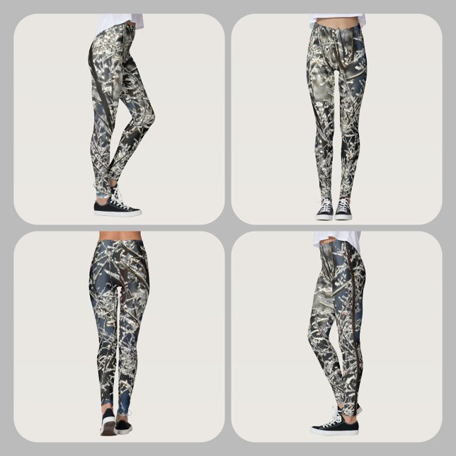 Isiga Grenar Vinter Träd Natur Fotografi Leggings (Skapare uppladdad)