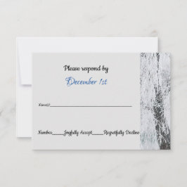 Isiga grenar Vinterundrets bröllop RSVP Inbjudningar