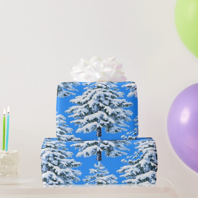 Isiga Träd Drömmar Snöig Skog Presentpapper (Festgåvor)