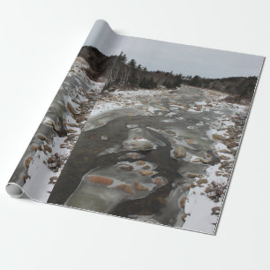 Isigfotspår i floden presentpapper