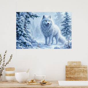 Isikdödande av snöskogarnas vita varg poster