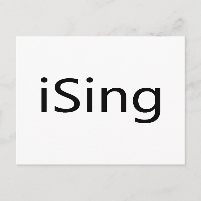 iSing Vykort (Framsida)