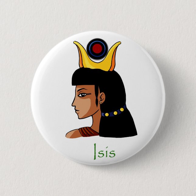 Isis Ancient Egyptian Goddess Badge Knapp (Framsida)