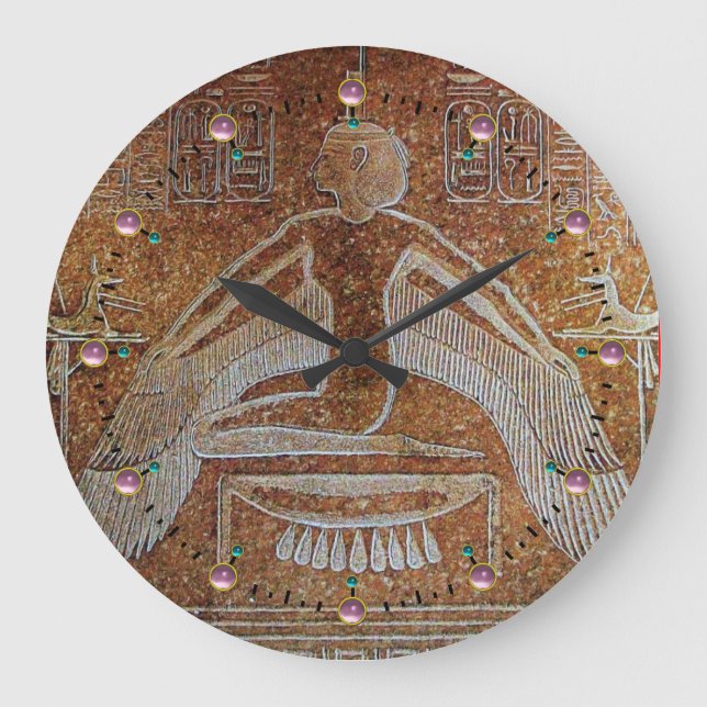 ISIS, Antique Brown Sepia Stor Klocka (Framsida)