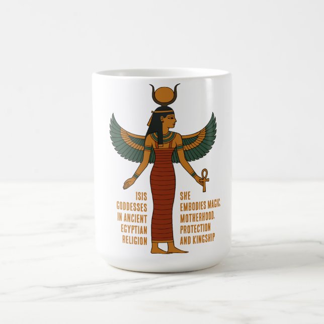 Isis Gud - Forntida Egyptisk Historia Kaffemugg (Center)
