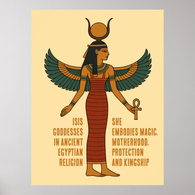 Isis Gud - Forntida Egyptisk Historia  Poster (Framsidan)