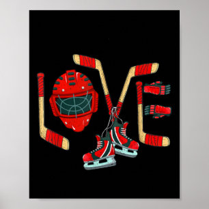Isjus Hockey Kärlek Cute Gift Boys Girl Poster