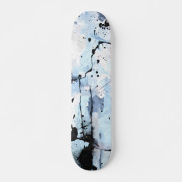 Iskall Blå Grunge Crackle Abstrakt Skateboard
