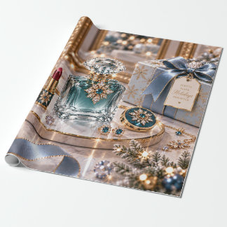Iskall Blå Lyxig Julskönhet Presentpapper