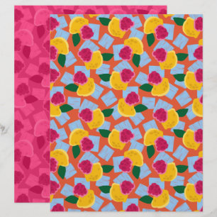 Iskall hallonlemonad Scrapbookpapper