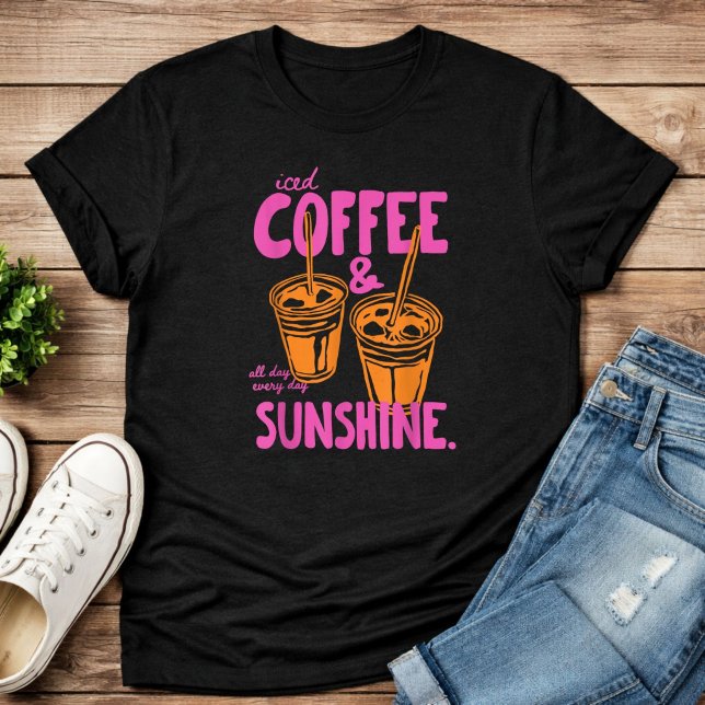 Iskall Kaffé Och Solsken Sommar Roligt T Shirt (Skapare uppladdad)