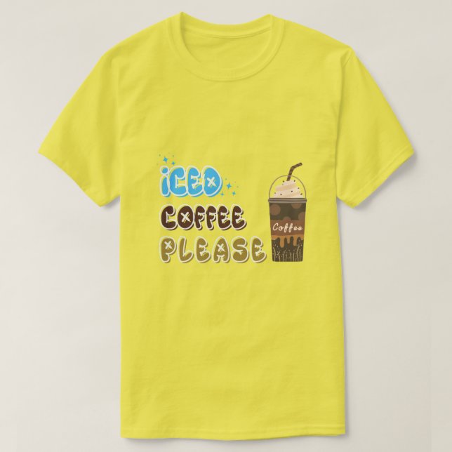 Iskall kaffe tack t shirt (Design framsida)
