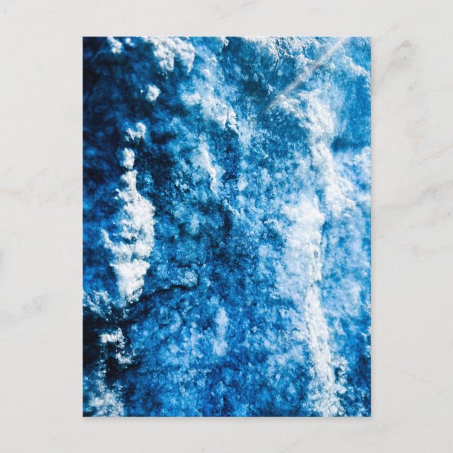 Iskalla Blå Texturerad Yta Närbild Vykort (Framsida)