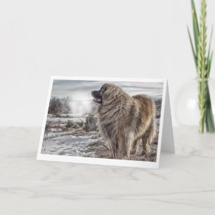 Iskallt Leonberger hälsningkort Kort