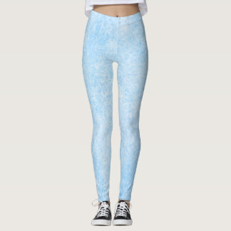 Iskblå Frost Texturmönster Leggings
