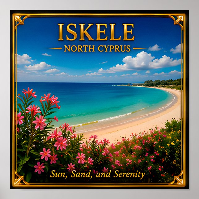 Iskele norra Cypern strandutflykt minne Poster (Framsidan)