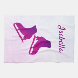 Iskidhanddukar av figur lila rosa kökshandduk