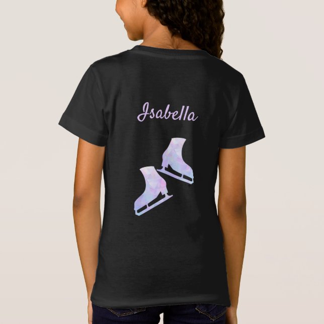 Iskidrocka, t-shirt, skristallar av lila i figur t shirt (Baksida)