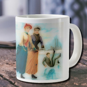 Iskidsport i Norge - lustig vintage grafik Jumbo Mugg
