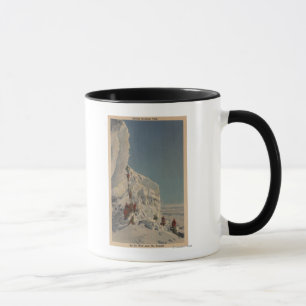Isklättrare i mer regnig nationalpark, Washington Mugg