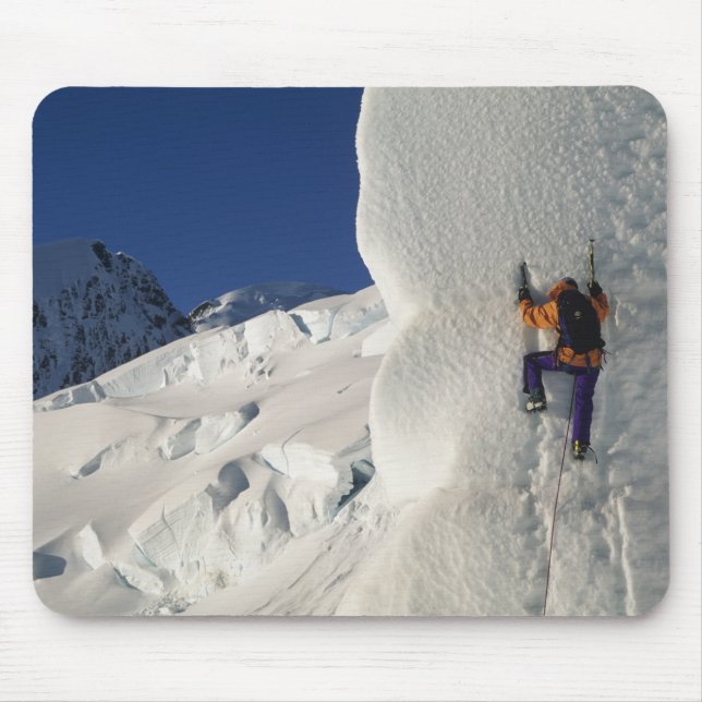 Isklättring på Tasman Glacier nedanför Mount Musmatta (Framsidan)