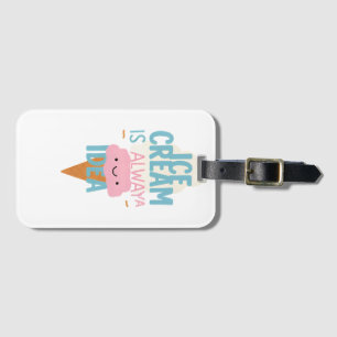Iskräm är alltid en Bra 🍦   Cute Pastel Bagagebricka