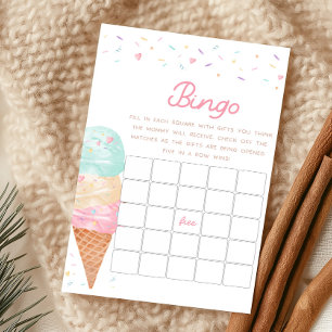 Iskräm Baby Shower Bingo Spel