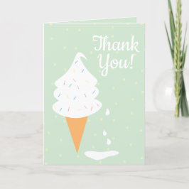 Iskräm Cone with Sprinkles Polka dots Grönt Tack Kort